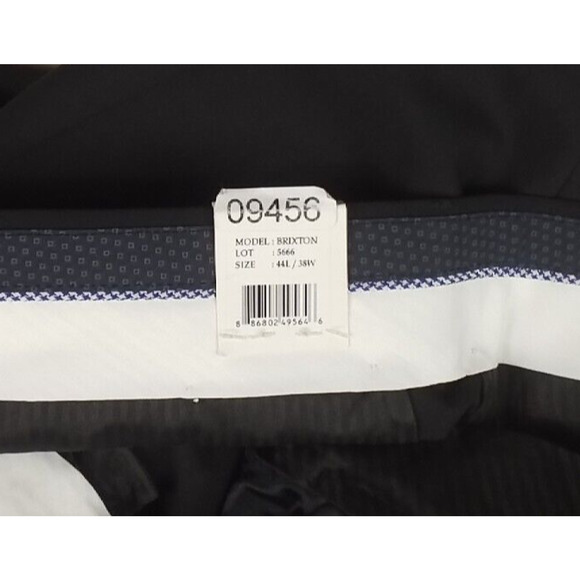 The Savile Row Brixton Black Tapered Dress Pants 44L 38W NWT - Picture 4 of 6